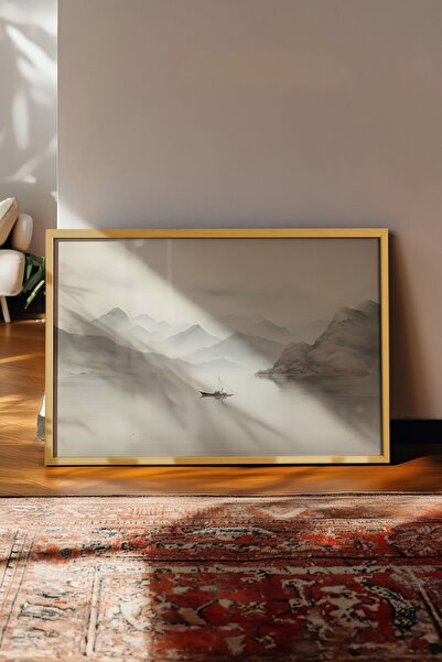 Postifull Vintage slika, poster u bež okviru, vintage zidni dekor