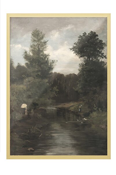 Postifull Vintage slika, poster u bež okviru, vintage zidni dekor