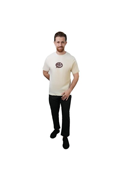 Giordano Men's Slim Fit Cotton Jersey Message Print Tee