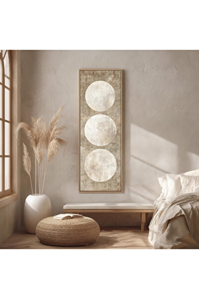 woodhomeworks Tek Parça Gerçek Ahşap dikey Panorama Çerçeveli Tablo boho dair...