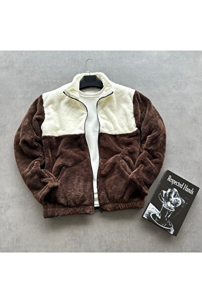 tetramoda Men's Piece Plush Mock Neck Jacket