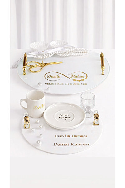 eiloluxe Söz nişan tepsisi kız isteme tepsi Damat kahvesi isimli