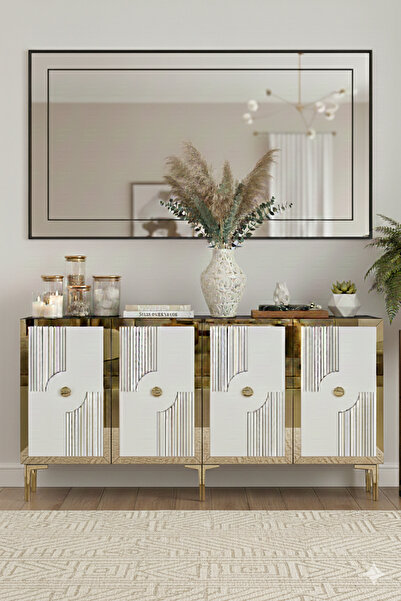 YUMEDİ DESİGN KA1526BG - TEMTEM KONSOL ,TV SEHPASI , ÇOK AMAÇLI DOLAP, KAHVE ...