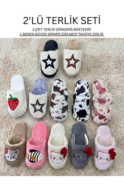 ALB TERLİK AYAKKABI SAN. TİC. LTD. ŞTİ. 2-Piece Women's Home Slippers Set - S...
