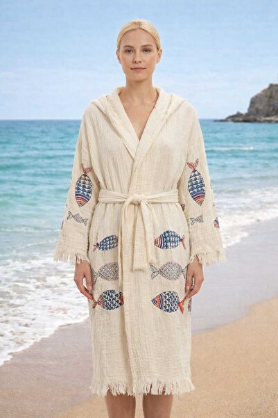 Loova Kupaći ogrtač od muslinske tkanine 100% za kupanje i plažu Pamuk kom