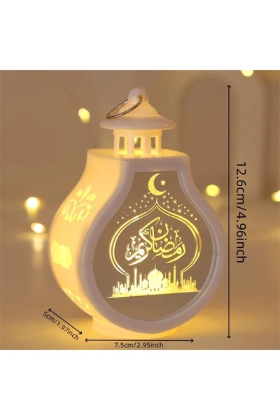 Choice White Ramadan Led Lantern Light Eid Mubarak Home Decoration Star Moon ...