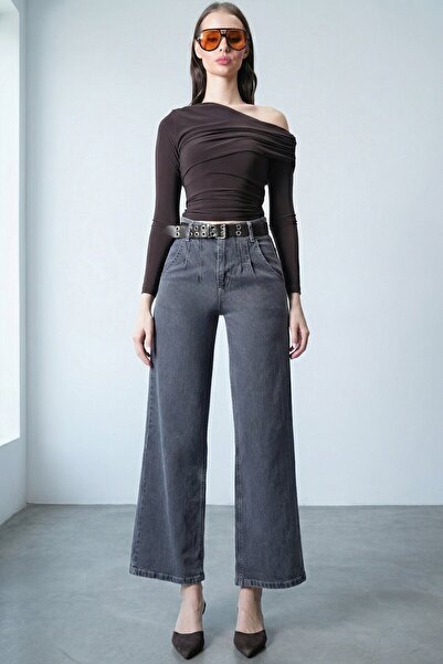 VAGGON Blugi Palazzo cu curea