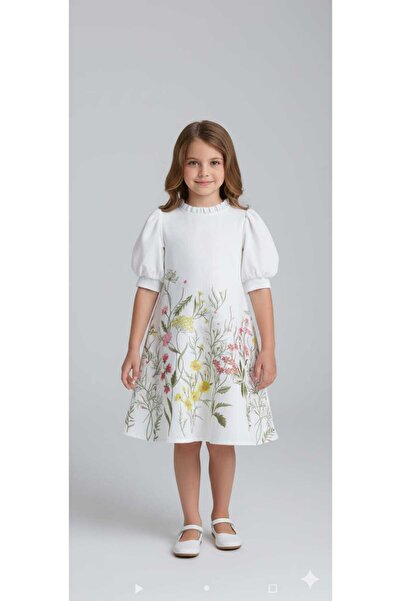 gmax Girls' dress with botanical print