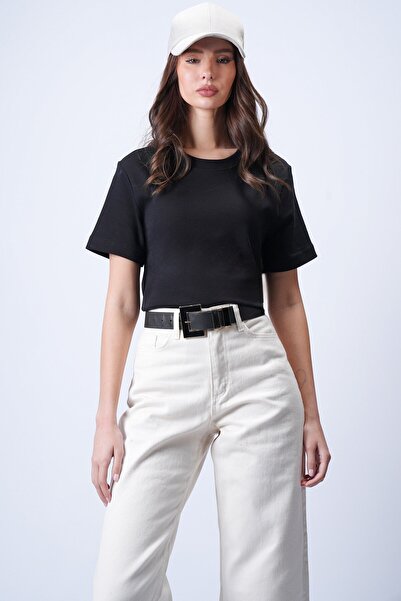 VAGGON قماش قابل للتمدد تي شيرت قصير