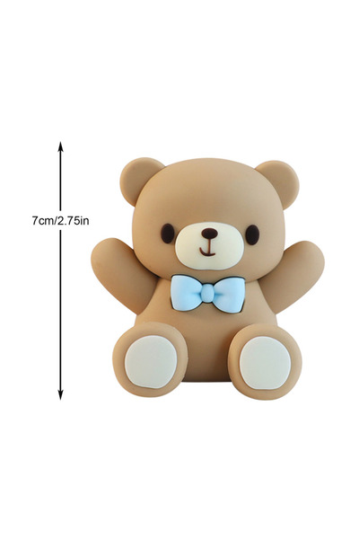 Choice 1pcs blue 3D Bear Cake Toppers Bear Cake Decorations for Boy Girl Baby...