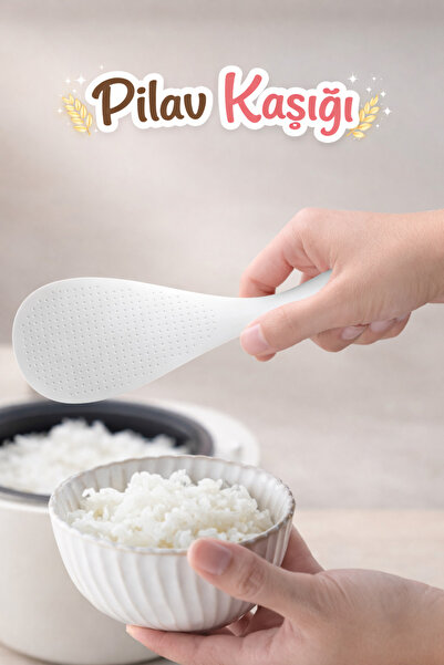 Mode Cool Pilav Kaşığı – Yapışmaz Silikon Pilav Servis Kaşığı, Ergonomik ve I...