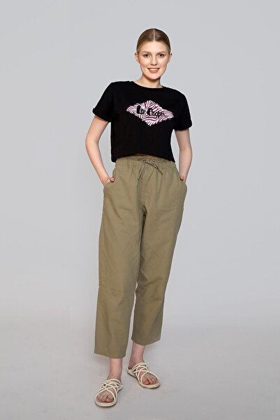 Lee Cooper Alberta Khaki Women's Woven Trousers