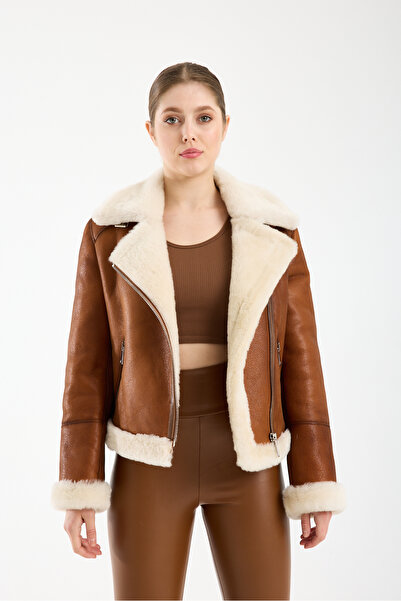 The Leather Craft KADIN HAKİKİ DERİ MONT İÇİ HAKİKİ KÜRKLÜ