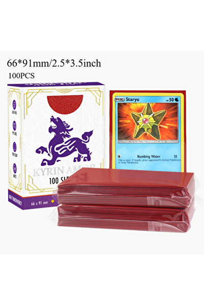 Choice10 Red Standard Size Card Sleeves Premium Perfect Exact Fit Inner Card ...