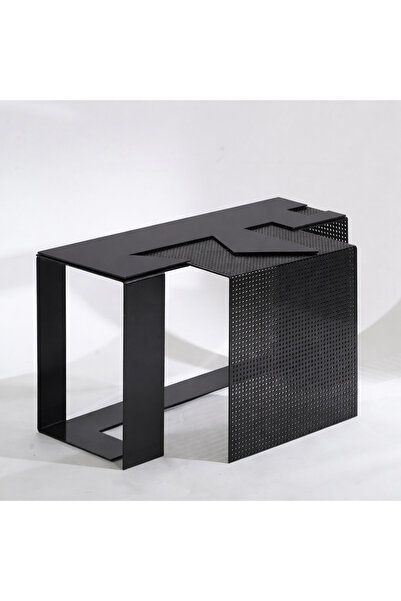 SEVİNÇOĞLU METAL Premium Siyah Metal Çalışma Masası | Minimal Özel Tasarım