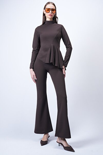 VAGGON Scuba Crep Volanlı Set