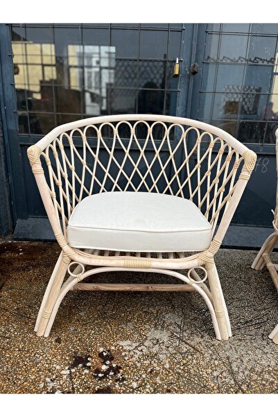 Store Rattandeko Rattan Bambu Hasır Koltuk /Sandalye Minderli El Yapımı İç & ...