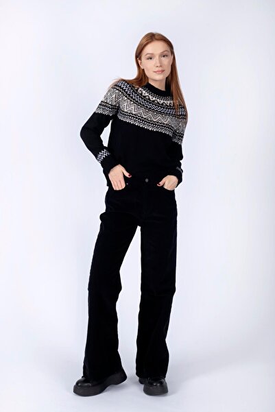 Lee Cooper Sandy High Waist Straight Cut Straight Leg 100% Cotton Black Women...