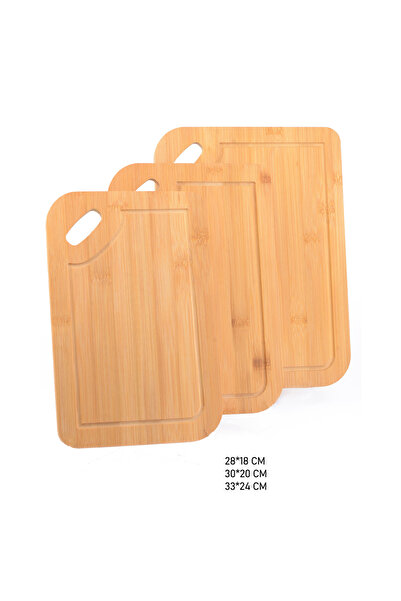 PitrakStore Mi̇en 3-Piece Bamboo Vegetable and Fruit Cutting Board
