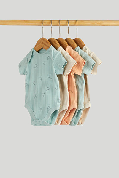 MOTHERCARE 5Li Hayvan Temalı Kısa Kollu Body Set