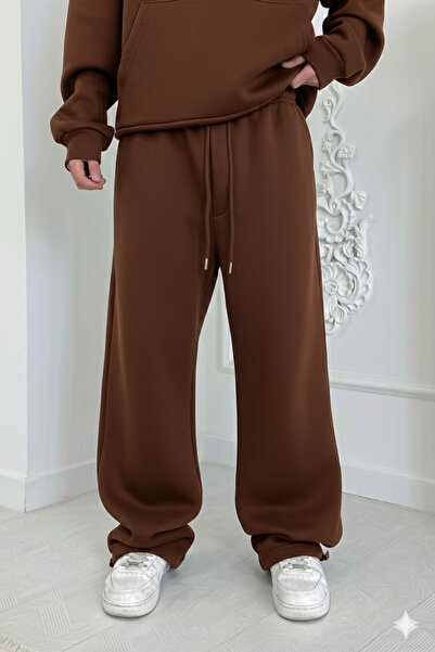 KVİNS Unisex Oversize Φαρδιά Φόρμα με Φαρδιά Μπατζάκια και 3 Κλωστές - Παντελ...