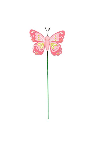 OEM Decorative Stick for Flower Pots Butterfly Made of Wood 25cm