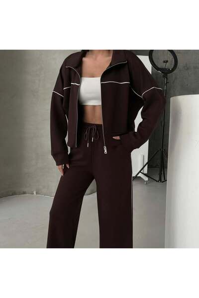 Tarzımızbir Biyeli eşofman takım modal kumaş oversizd