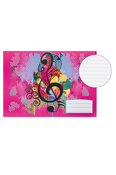 OEM Caiet de Muzica Coperta Roz 24file 16.7X23.7CM