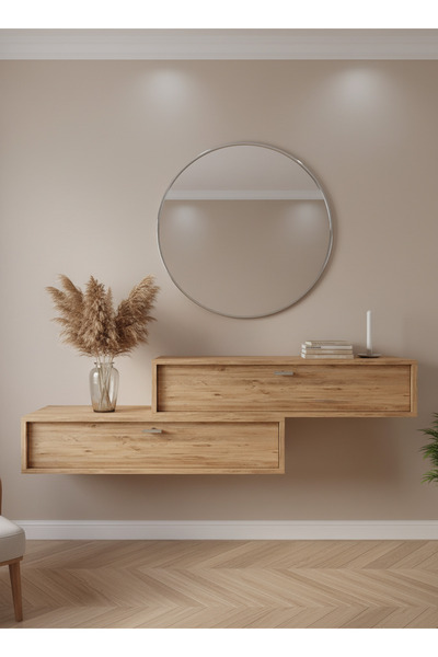 online fırsat mutlu ol mutlu kal Resital Dresuar Çam Silver - Modern Duvara M...