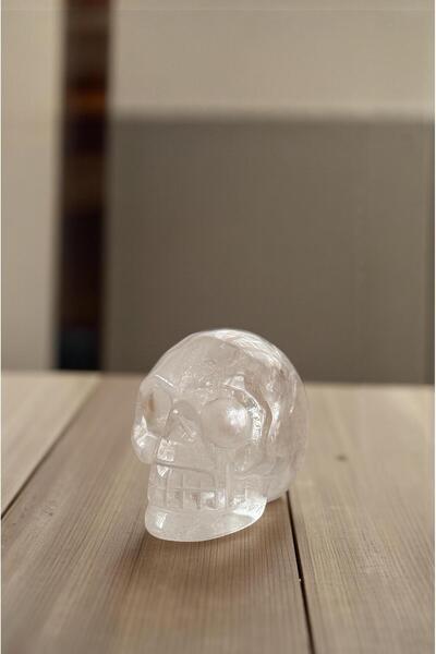CRAZY TAKI TASARIM KRİSTAL KUVARS DOĞALTAŞ KÜÇÜK (4 CM) KURU KAFA HEYKEL