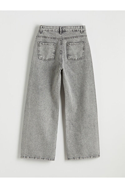 LC Waikiki Pantaloni de jeans pentru fete Wideleg Stone