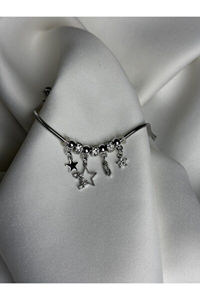 NB STEELORA Star Figured Stone Detailed Charm Design Bracelet