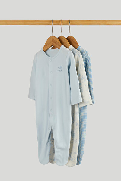 MOTHERCARE 3Lü Classic Uzun Kollu Patikli Uyku Tulumu