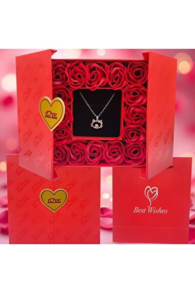 de Soap rose gift in a drawer box + necklace – ideal for Martisor & Valentine...