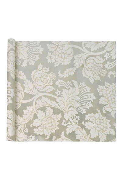 OEM Furniture Sticker PVC Damask Beige Silver Roll 45x200cm.