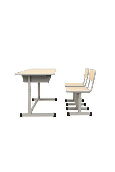 OEM Set dublu banca scolara + 2 scaune, reglabil 1200x400x660/810 mm