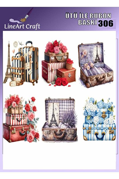 LİNEART Ütü ile Rubon Baskı Transfer No:RB306-30x30cm