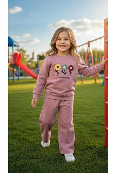 tuma collectıon Kız Çocuk Eşofman Takımı Sweatshirt Alt Pamuklu İki İplik Gün...