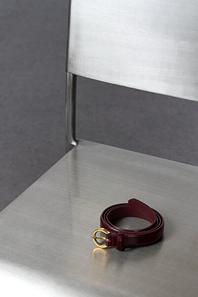 Beyyoglu Yuvarlak Tokalı Parlak %100 Deri Kemer