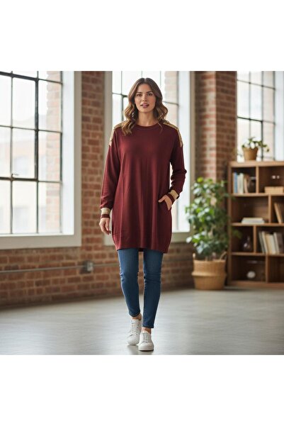 GÖMLEK GALERİSİ Women's Sport Crew Neck Knitwear Sweater Standard Fit (38-50)