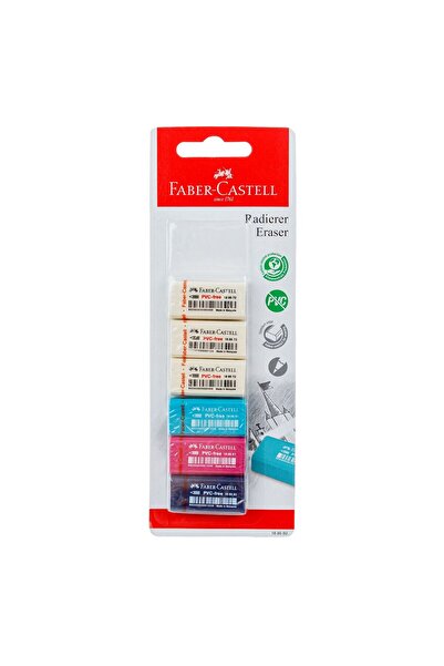 OEM Faber Castell Assorted Color Erasers - 6pcs