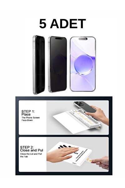 Massemr واقي شاشة زجاجي للخصوصية لهاتف iPhone 17 Pro Max 5in1 5D Hayalet HD 9...