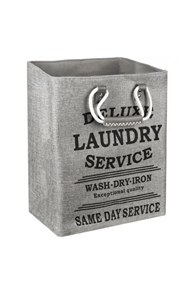 OEM Textile Laundry Basket with Handles Gray 33x33x45cm - 49L