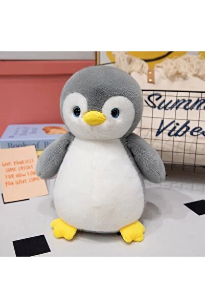 strong group Peluş Penguen Uyku Arkadaşı Gri 40 cm - Yumuşak Dokulu Sevimli P...
