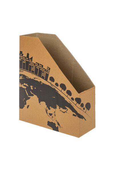 OEM Black Kraft Cardboard File & Magazine Holder