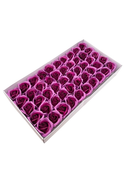AFO Set 50 trandafiri sapun parfumati atingere reala DUO Mauve Marsalla