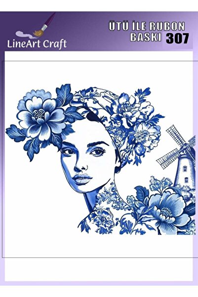 LİNEART Ütü ile Rubon Baskı Transfer No:RB307-30x30cm