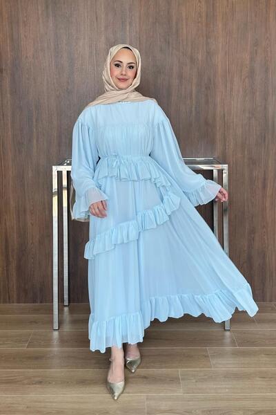 STİLBOON Alina Şifon Elbise 1091 Bebemavisi