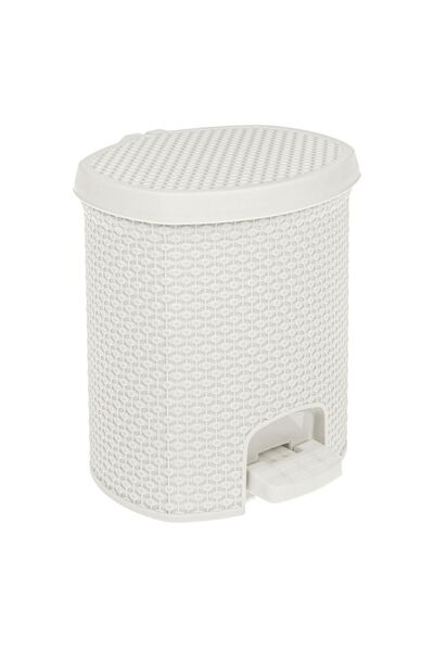 OEM Cos de Gunoi din Plastic Ecru cu Model Diamond 7L