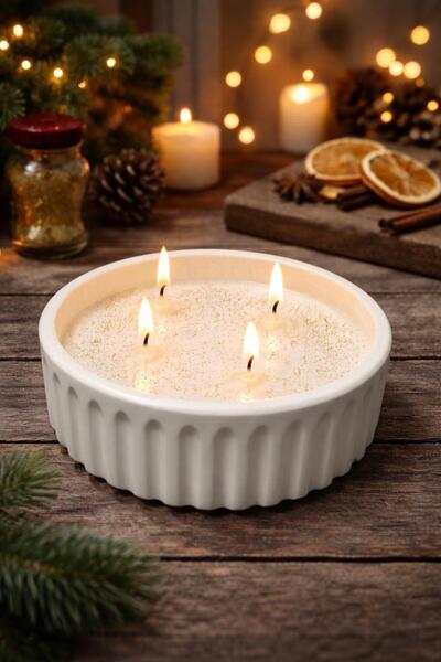 EL YAPIMI Beton Yuvarlak Kapaklı Gizli Mesajlı Mum Yazılı Mum Hediyelik Mumluk